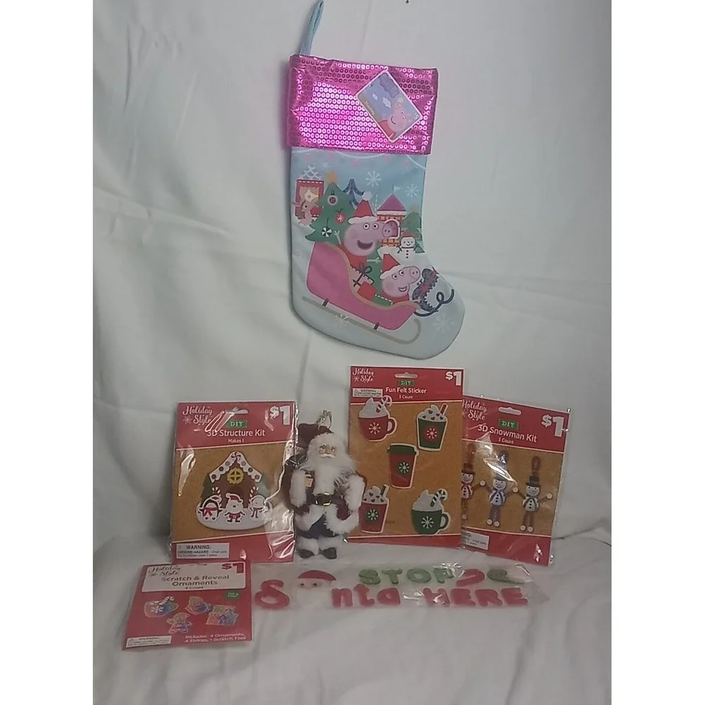 Peppa Pig Christmas Stocking & Stocking‎ Stuffers Holiday Crafts Santa Ornament